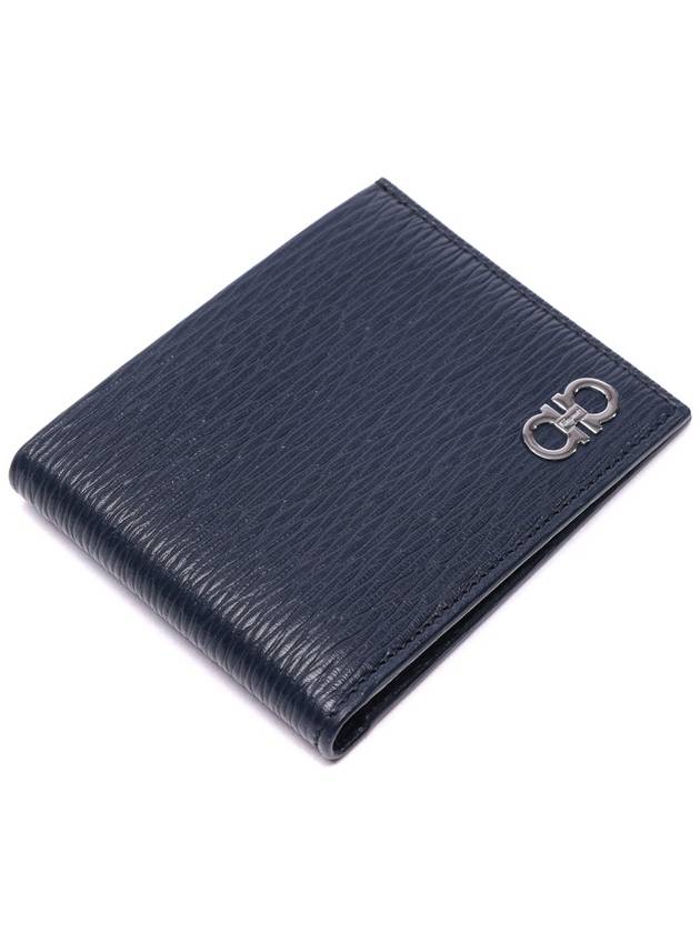 Gancini Half Wallet Navy - SALVATORE FERRAGAMO - BALAAN 6