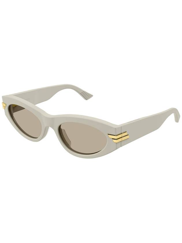 Sunglasses BV1189S 007 WHITE WHITE BROWN - BOTTEGA VENETA - BALAAN 3