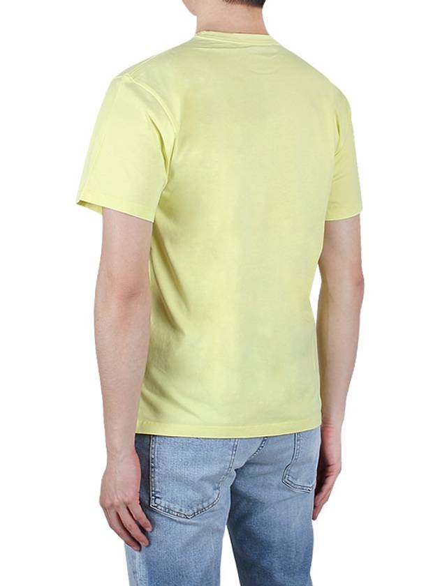 Tonal Fox Head Patch Regular Short Sleeve T-Shirt Lemon Yellow - MAISON KITSUNE - BALAAN 5