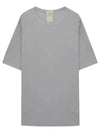 Men's Bag Logo Label Cotton Short Sleeve T-Shirt Gray - TEN C - BALAAN 1