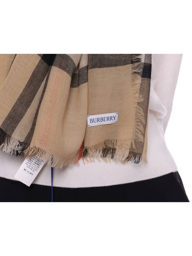 Vintage Check Wool Scarf Beige - BURBERRY - BALAAN 7