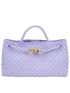 EW Andiamo Intrecciato Leather Tote Bag Purple - BOTTEGA VENETA - BALAAN 2