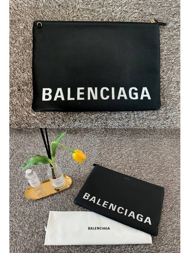 logo large clutch - BALENCIAGA - BALAAN 5