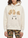 Bear Print Hooded Top Beige - PALM ANGELS - BALAAN.