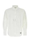 Embroidered Logo Long Sleeve Shirt White - MAISON KITSUNE - BALAAN 2