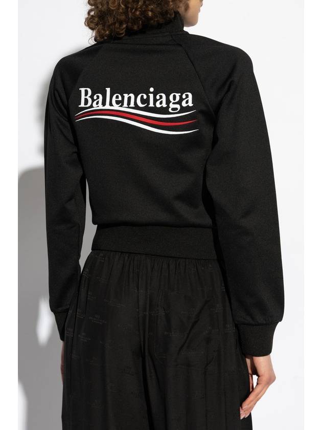 Balenciaga Sweatshirt With Stand-up Collar, Women's, Black - BALENCIAGA - BALAAN 4