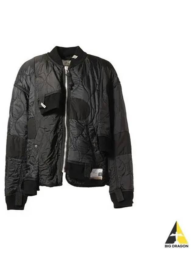 Maison Mihara Yasuhiro Patchwork Quilted Bomber Jacket Black A09BL055 - MAISON MIHARA YASUHIRO - BALAAN 1