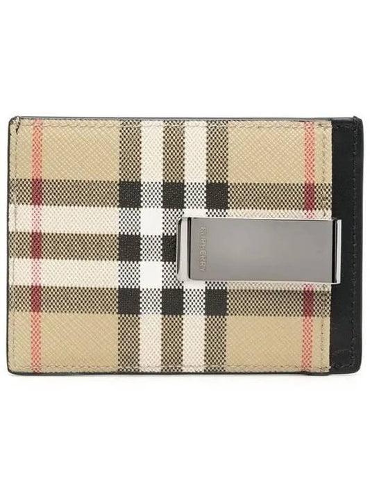 Vintage Check Money Clip Card Wallet Archive Beige - BURBERRY - BALAAN 2