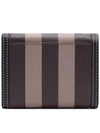 Check Print Leather Half Wallet Brown - BURBERRY - BALAAN 5