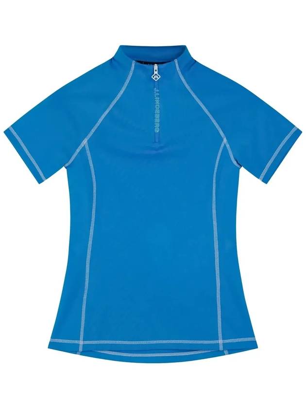 Golf Short Sleeve Amara Top Blue - J.LINDEBERG - BALAAN 3