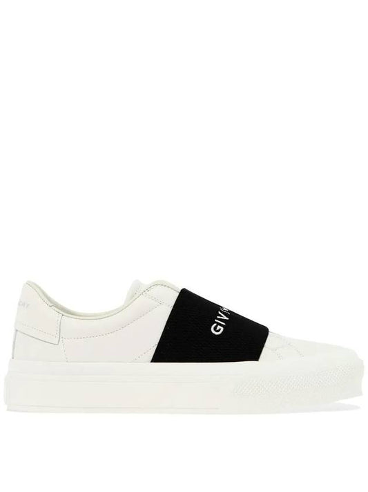 City Sport Sneakers In Leather with Strap White Black - GIVENCHY - BALAAN 2