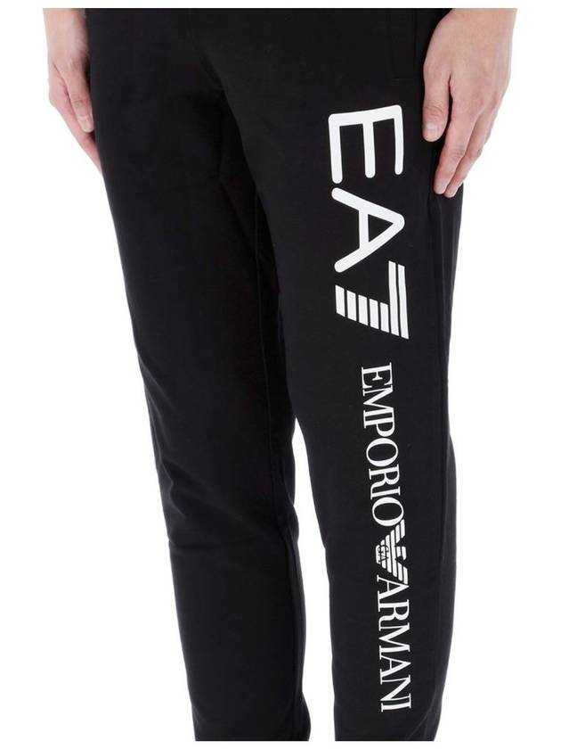 Men's Logo Cotton Track Pants Black - EMPORIO ARMANI - BALAAN 5