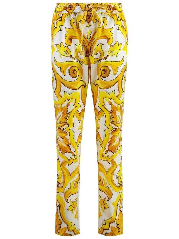 Dolce & Gabbana Printed Cotton Trousers - DOLCE&GABBANA - BALAAN 1