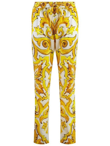 Dolce & Gabbana Printed Cotton Trousers - DOLCE&GABBANA - BALAAN 1