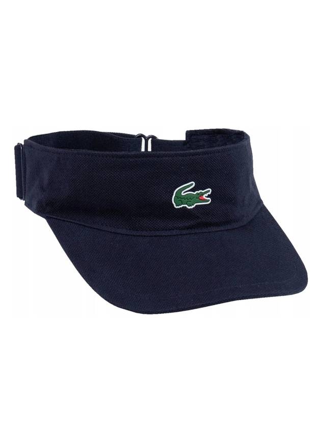 Sports Pique Fleece Tennis Visor Blue - LACOSTE - BALAAN 1