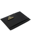 PD Vitello triangle logo black unisex card wallet 1MC053 2DDU F0002 - PRADA - BALAAN 4