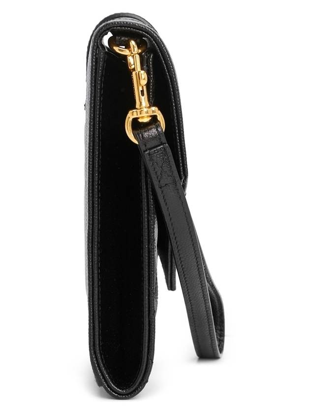 Matelasse Gold Logo Strap Clutch Bag Black - SAINT LAURENT - BALAAN 4