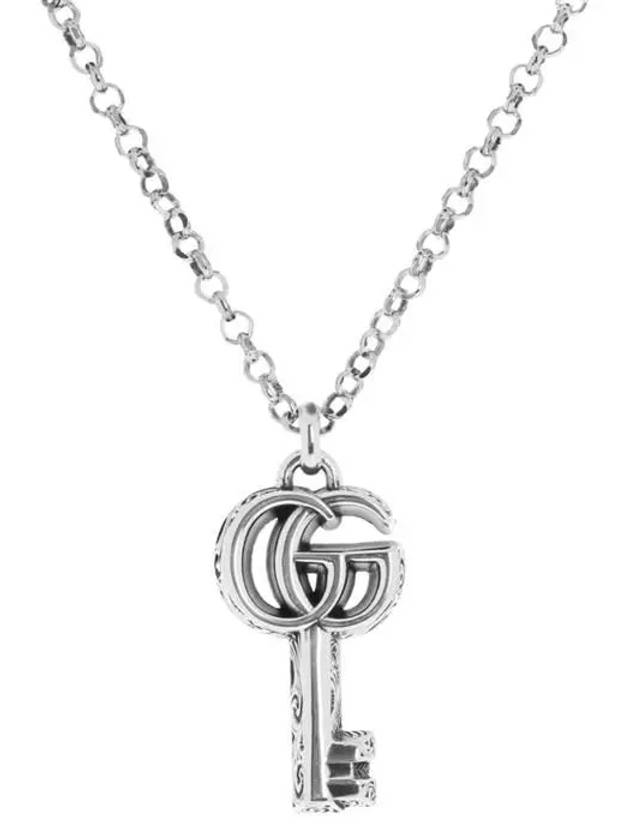 Double G Key Necklace YBB627757001 Silver - GUCCI - BALAAN 3