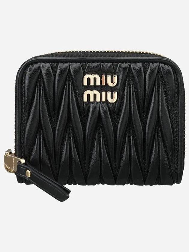 Matelasse Nappa Leather Coin Wallet Black - MIU MIU - BALAAN 2