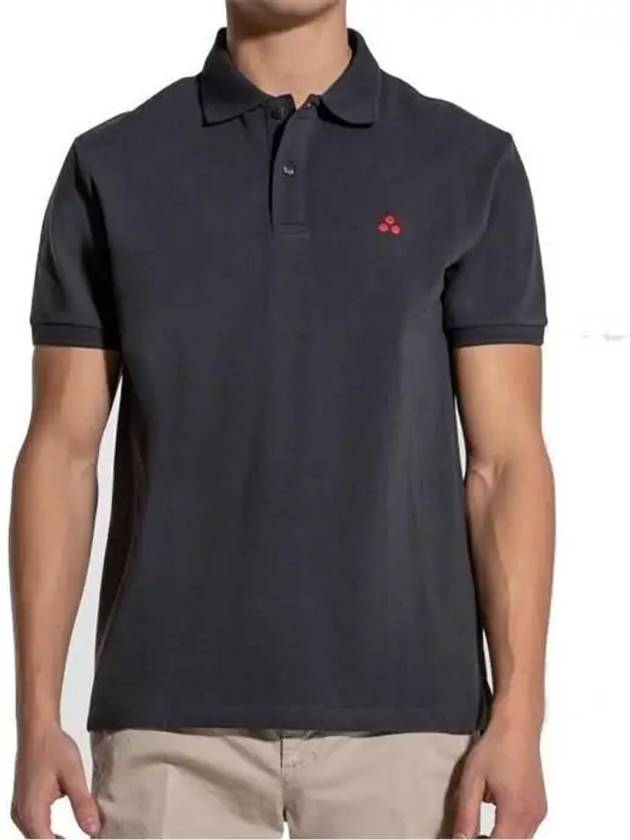 ZENO collar short sleeve tshirt black - PEUTEREY - BALAAN 2