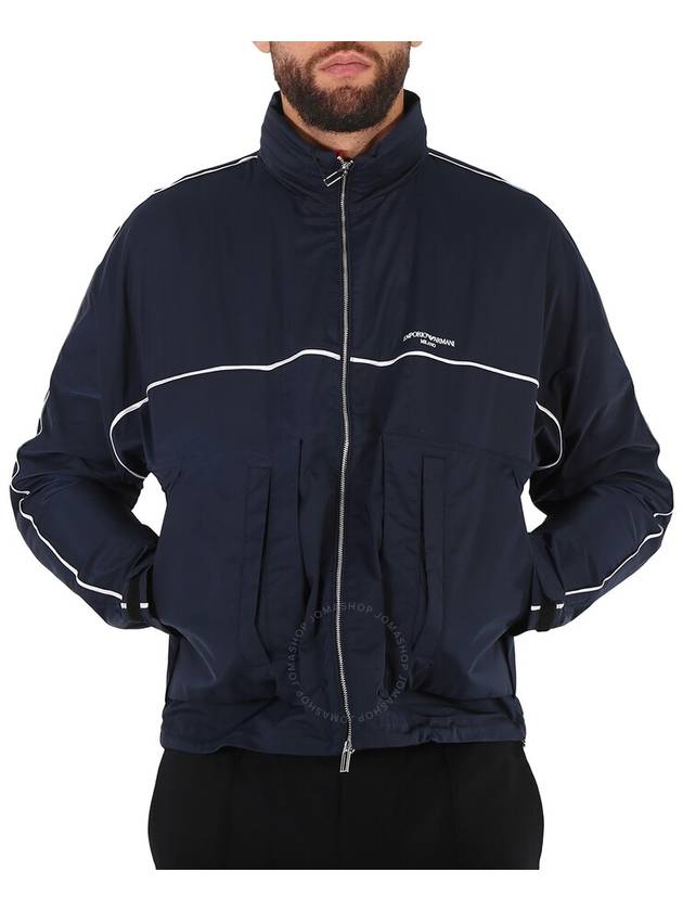 Men's Double Zipper Classic Logo Jacket Navy - EMPORIO ARMANI - BALAAN 2