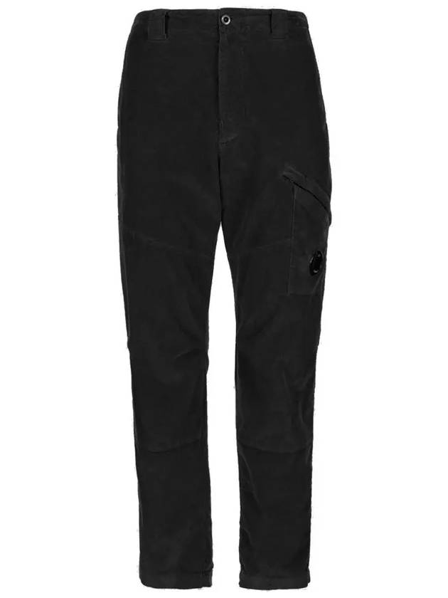 Lens Wappen Loose Fit Straight Pants Black - CP COMPANY - BALAAN 3