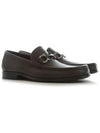 Gancini Suede Moccasin Loafers Dark Brown - SALVATORE FERRAGAMO - BALAAN 2