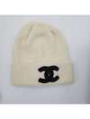 Women s Beanie White Cashmere Black CC Logo AAA398 - CHANEL - BALAAN 2