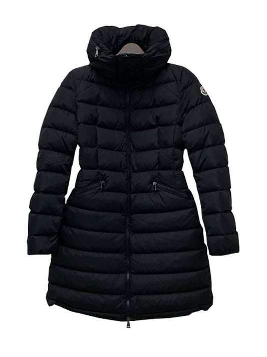 Women s FLAMMETTE Logo Patch Long Down Padded Jacket Black 1C50900 54155 999 - MONCLER - BALAAN 2