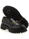 Lug Sole Horsebit Low Heel Loafers Black - GUCCI - BALAAN 6