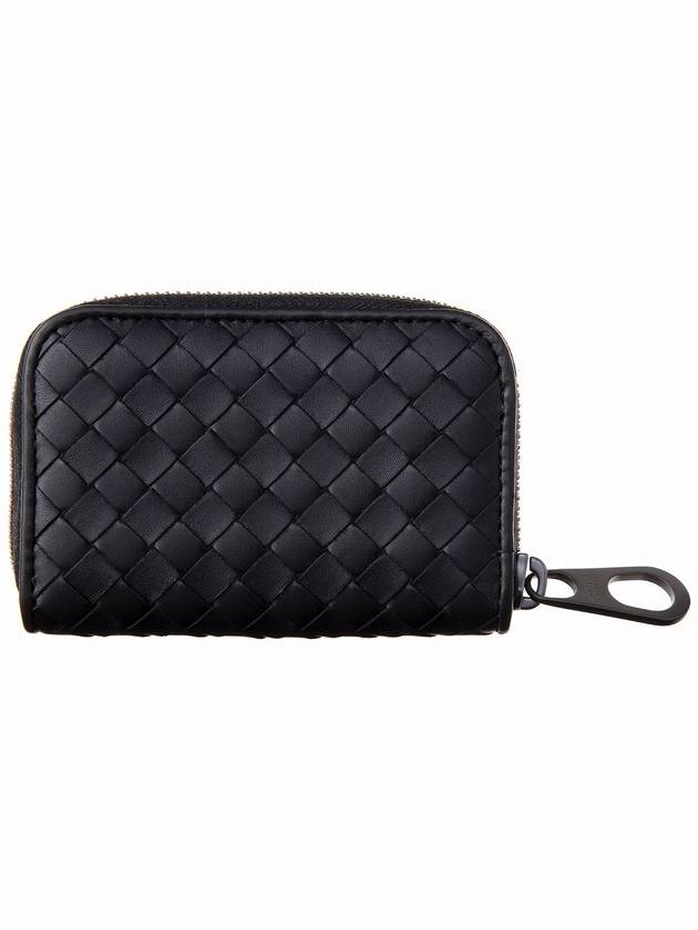 Intrecciato Zipper Card Wallet Black - BOTTEGA VENETA - BALAAN 3