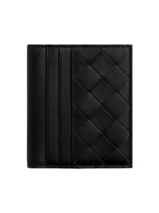 Intrecciato Leather Card Wallet Black - BOTTEGA VENETA - BALAAN 2