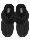 Women's Diskett Fleece Platform Slippers Black - UGG - BALAAN 2