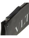 VLTN Logo Rockstud Clutch Bag Black - VALENTINO - BALAAN 10