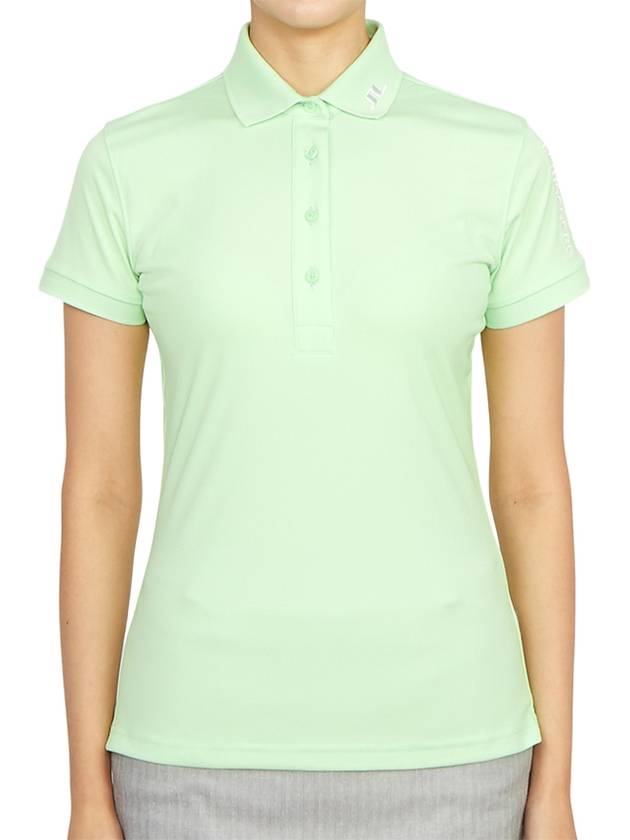 Tour Tech Short Sleeve Polo Shirt Patina Green - J.LINDEBERG - BALAAN 2