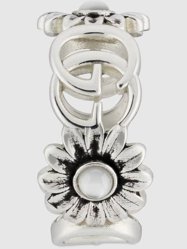 Double G Flower Ring Silver - GUCCI - BALAAN 7