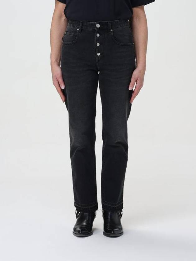 Denim Straight Pants PA0271FAB1H04I 02FK Black - ISABEL MARANT - BALAAN 1