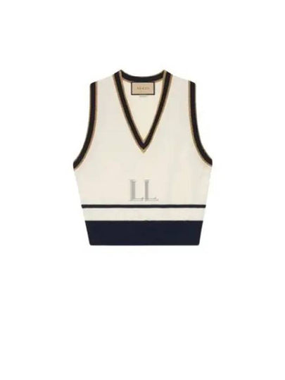 Women's Knit Vest Ivory - GUCCI - BALAAN 2