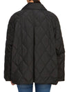 Ripstop Quilt Zip Up Jacket Black - GANNI - BALAAN 6