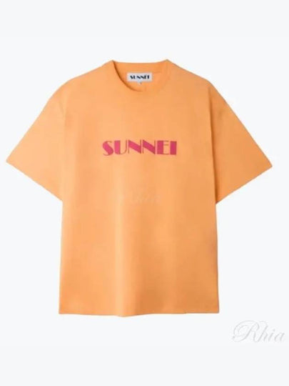 Big Logo Sprayed Short Sleeve T-Shirt Orange - SUNNEI - BALAAN 2