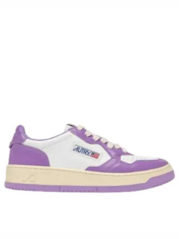 Medalist Leather Low Top Sneakers White Purple - AUTRY - BALAAN 2