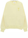 Heart Logo Overfit Sweatshirt Yellow - AMI - BALAAN 1