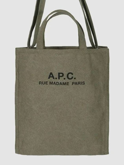 Recovery Logo Printing Cotton Tote Bag Khaki - A.P.C. - BALAAN 2