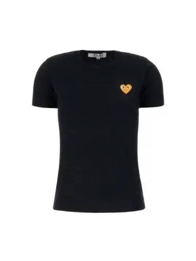 Women s Gold Heart Waffen Short Sleeve T Shirt P1T215 - COMME DES GARCONS - BALAAN 1