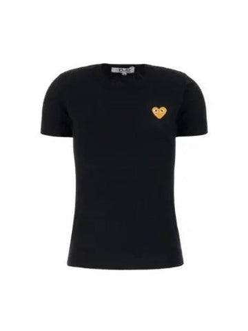 Women s Gold Heart Waffen Short Sleeve T Shirt P1T215 - COMME DES GARCONS - BALAAN 1