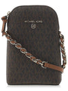 Small Logo Smartphone Cross Bag Brown - MICHAEL KORS - BALAAN 2