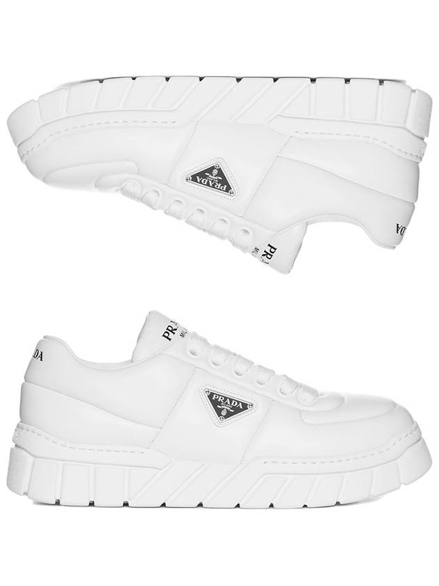 Padded Nappa Leather Low Top Sneakers White - PRADA - BALAAN 2