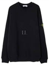 Stretch Cotton Fleece Mock Turtleneck Sweatshirt Black - STONE ISLAND - BALAAN 2