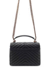 College Medium in Quilted Leather Shoulder Bag Black - SAINT LAURENT - BALAAN 5