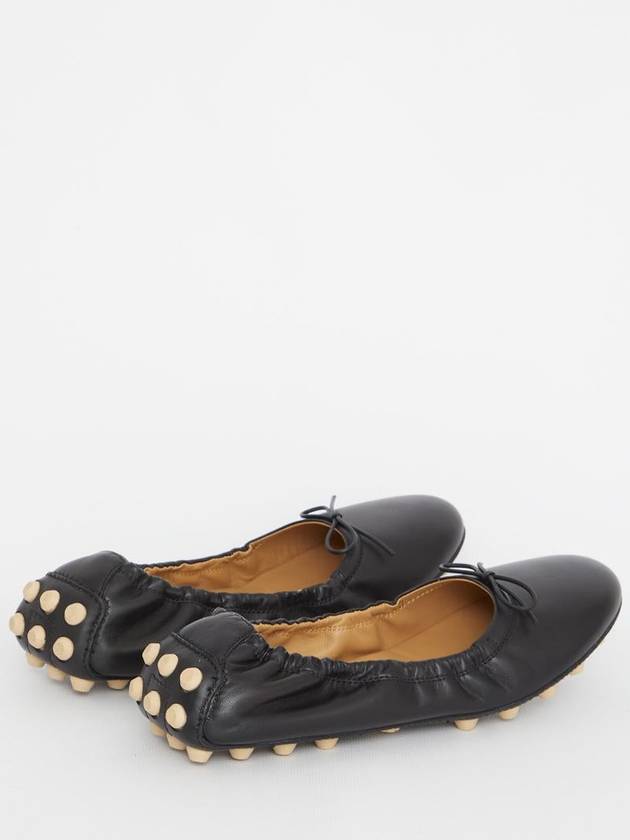 Bubble Leather Ballerina Black - TOD'S - BALAAN 4